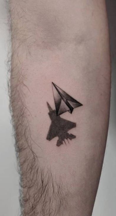 Small Tattoos  Flying paper plane temporary tattoo meaning throw your life  in the air and let the wind take you anywhere Click to buy  httpswwwftattooscomproductspaperairplanedesigntattoo  Facebook