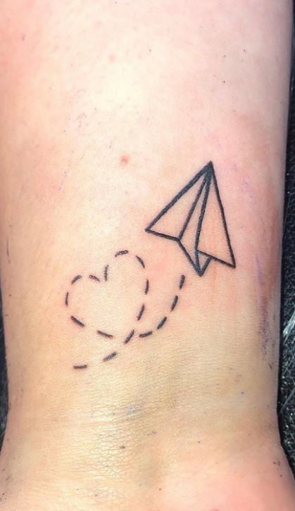 85 Amazing Paper Airplane Tattoos and Meanings That Will Blow You Away -  Tattoo Me Now