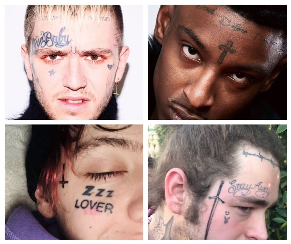 Best face tattoos rappers