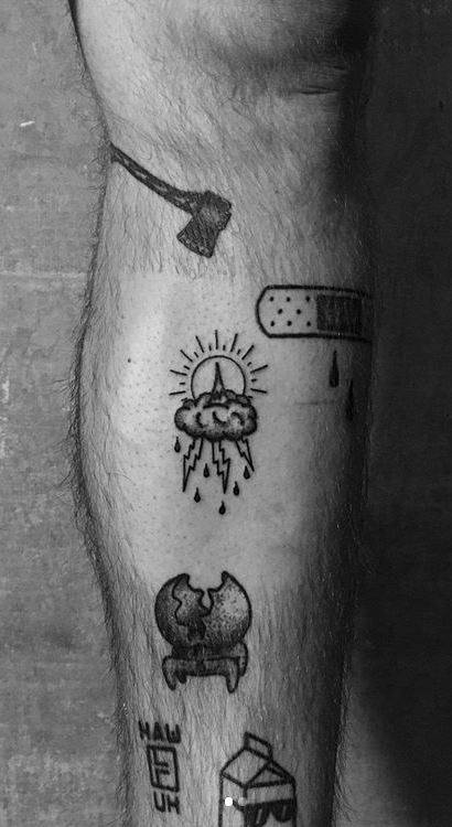 Small Tattoos for men leg 01