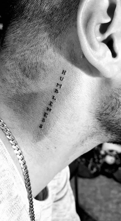 Small Tattoos For Men On Neck