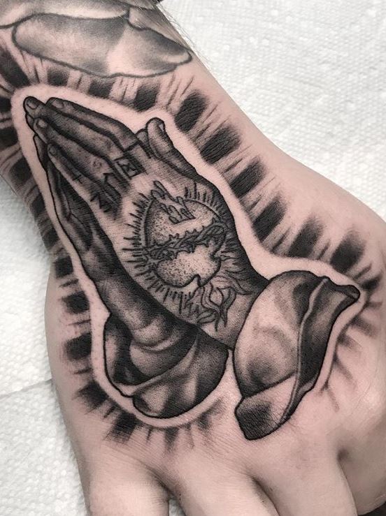 50 Outstanding Praying Hands Tattoos On Shoulder  Tattoo Designs   TattoosBagcom