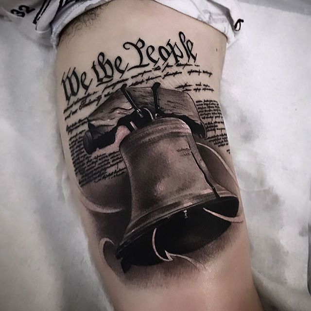 Tattoo uploaded by kenziwoodtattoos  Liberty Bell We the People   Tattoodo