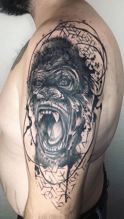 100 Unique Gorilla Tattoos You'll Need to See - Tattoo Me Now