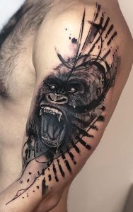 100 Unique Gorilla Tattoos You’ll Need to See - Tattoo Me Now