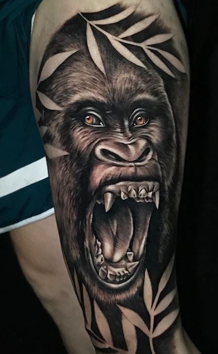 gorilla tattoos ideas for men neckTikTok Search