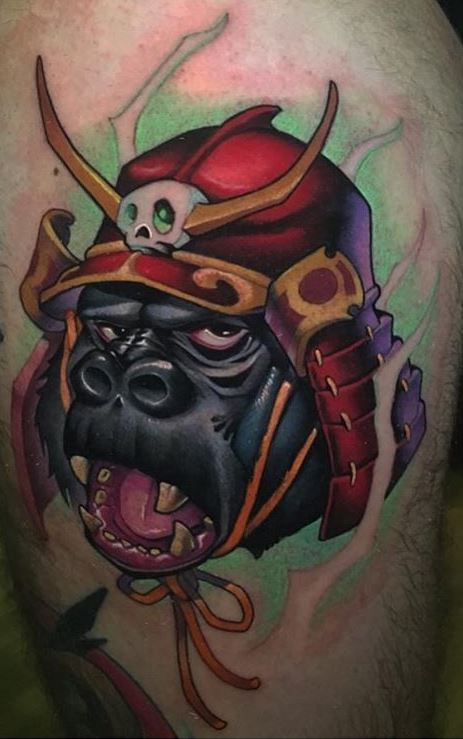 Traditional Gorilla Tattoo  Tattoos by Logan Campbell