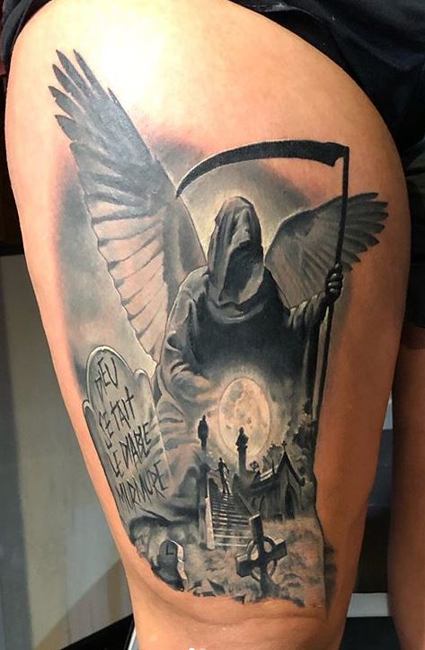 grim reaper tattoo ideas for men