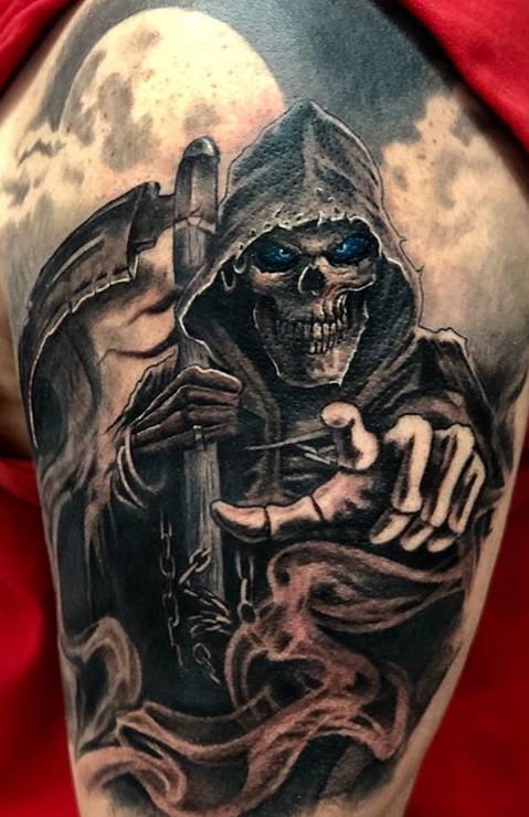 Looking for unique Evil tattoos Tattoos grim reaper on forearm