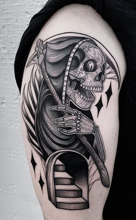 95 Best Grim Reaper Tattoo Designs  Meanings  2019