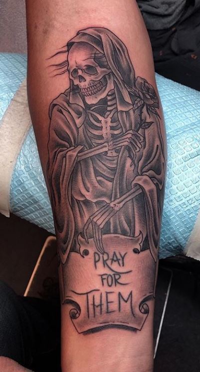 Traditionalold school grim reaper tattoo  Traditional tattoo Grim reaper  tattoo Traditional tattoo old school