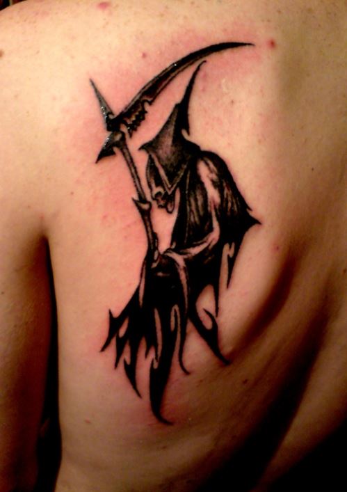 Black scythe tattoo  Tattoogridnet