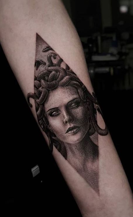 A beautiful Medusa hand piece done  Heart  Dagger Tattoo  Facebook