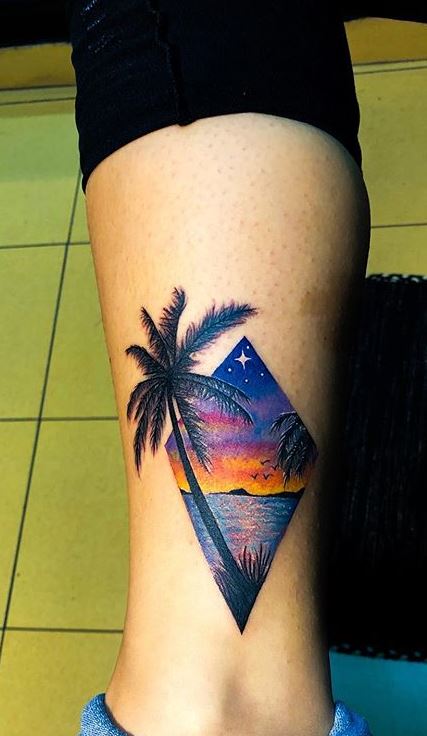 100 Inspirational Palm Tree Tattoos