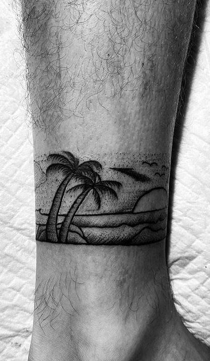 90 Sunset Tattoos For Men  Fading Daylight Sky Designs