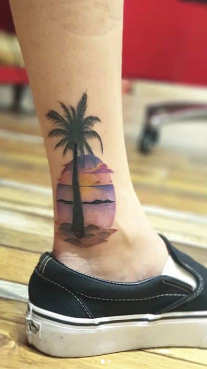 Discover 78 small palm tree tattoo outline best  thtantai2