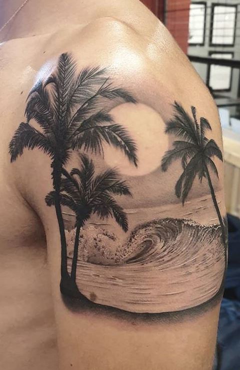 125 Unique Palm Tree Tattoos You'll Need to See - Tattoo Me Now