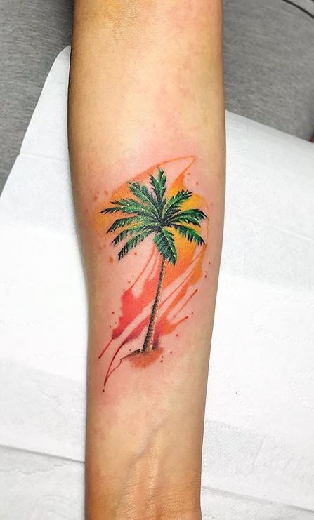 Palm Tree Tattoos Forearm