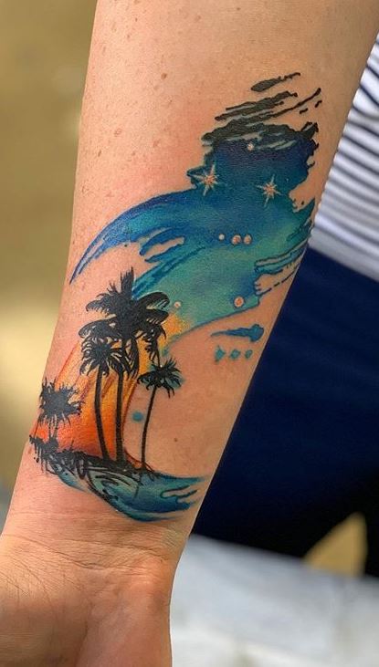 Palm Tree Tattoos Forearm
