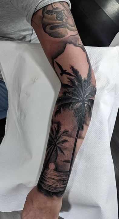 Palm Tree Tattoos Sleeve