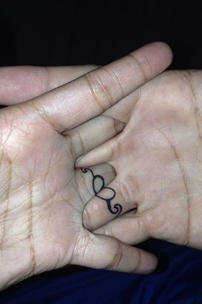 33+ Perfect Matching His And Hers Tattoos [2023] | Spiritustattoo.com | Tattoo  wedding rings, Wedding band tattoo, Ring finger tattoos