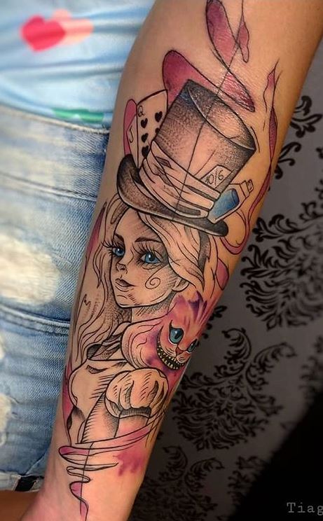 100 Best Alice In Wonderland Tattoos  TattooBlend