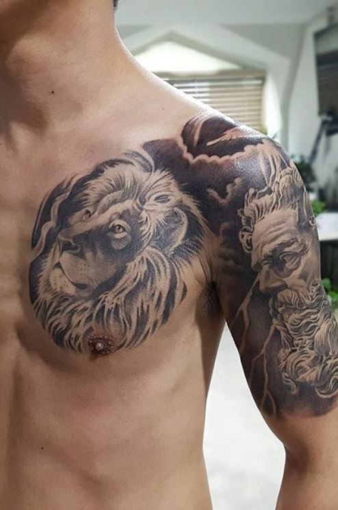 105 Chest Tattoos For Men Small Half  Unique Pieces To Get Inspired   DMARGE