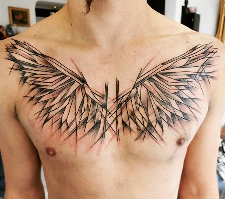 Premium Vector  Vector angel wings tattoo design