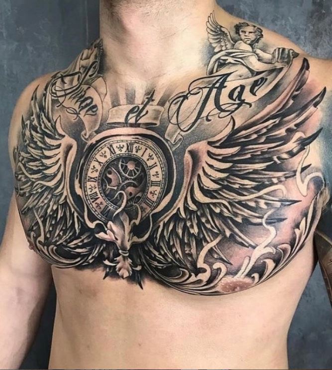 250 Mens Chest Tattoo Pieces Designs Ideas 2023 Images Gallery
