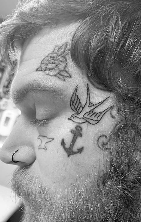 minimalist face tattoo  Face tattoos Mouth tattoo Small tattoos