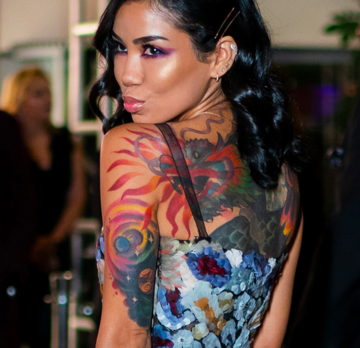 Jhené Aiko Reveals Enormous Coverup Tattoo  Tattoo Ideas Artists and  Models