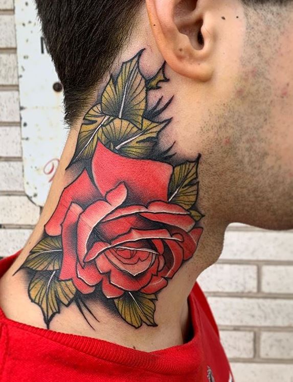 10 Best Rose Neck Tattoo Ideas Collection By Daily Hind News