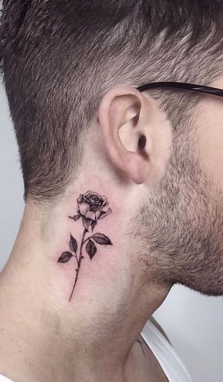 40 Modern Rose Tattoos For Neck  Tattoo Designs  TattoosBagcom