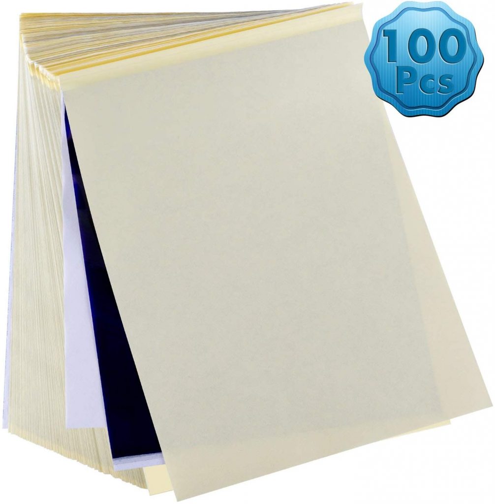 Romlon 100 Sheets Tattoo Stencil Paper Tattoo Paper A4 Size Paper with 4 Layers Tattoo Transfer Paper DIY Tracing Paper for Tattoo Transfer Kit Tattoo Supplies Tattoo Transfer Paper 