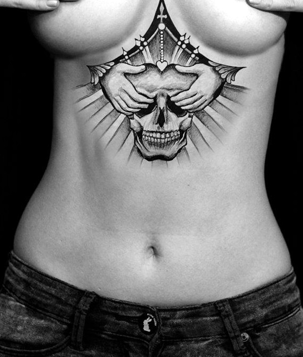 Under boob tattoo and chest #theartofvic #underboobtattoo #ink