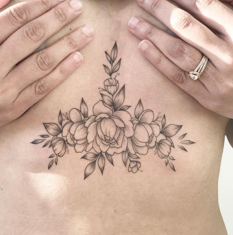 85 Best Underboob Tattoo Designs  Meanings  Sexy  Elegant 2019