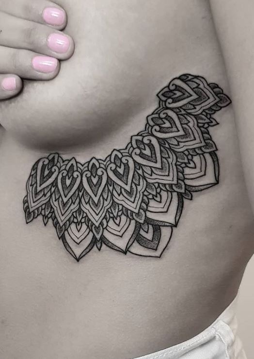 Underboob Mandala  Lotus Flower