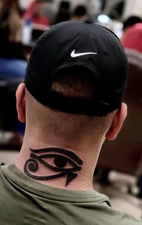 7 Triangle Eye Tattoos On Neck