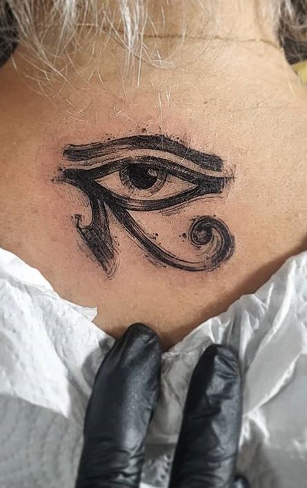 Inkkme Tattoos  The Egyptian Eye Tattoo  The Eye of Horus is an ancient  Egyptian symbol that represents protection sacrifice healing  regeneration and royal power The symbol is also related to