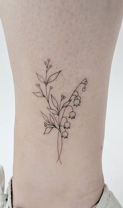 Tiny the tattoo of lily valley Lily Of