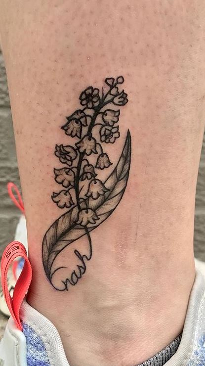 Lily of the valley tattoo wrist