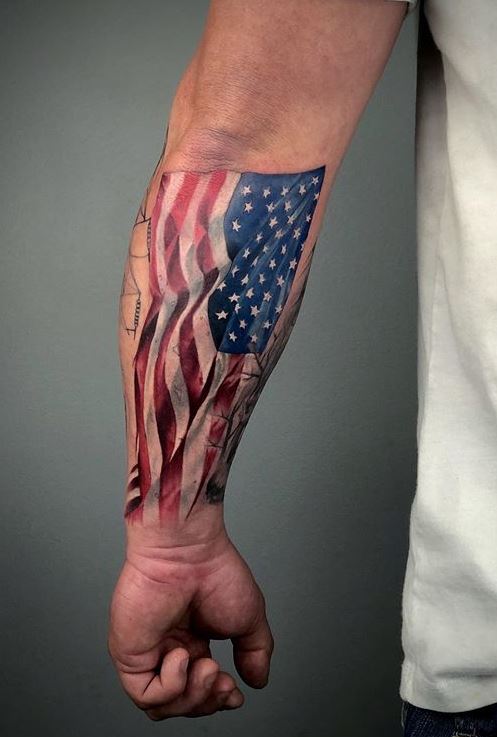 Mens Hairstyles Now  American flag tattoo Patriotic tattoos Flag tattoo