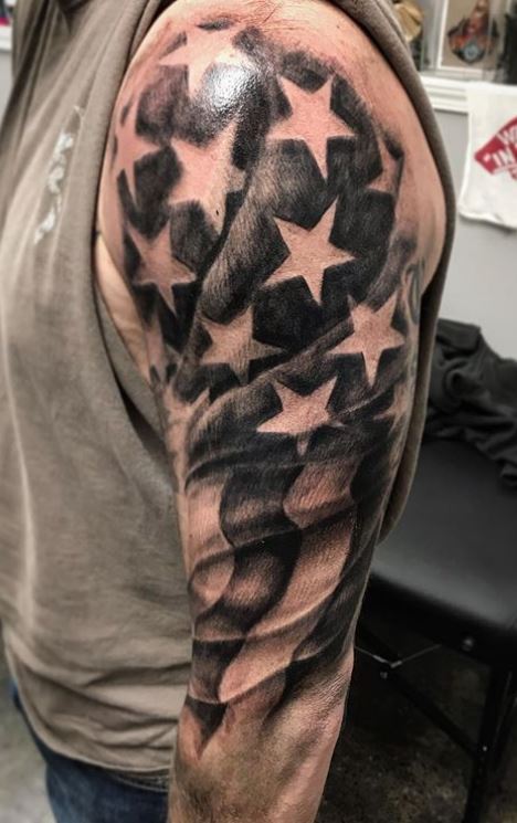 9 Flag Tattoos On Bicep