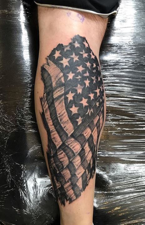 Top 30 American Flag Tattoo Design Ideas Sleeve Back Black And White   Saved Tattoo