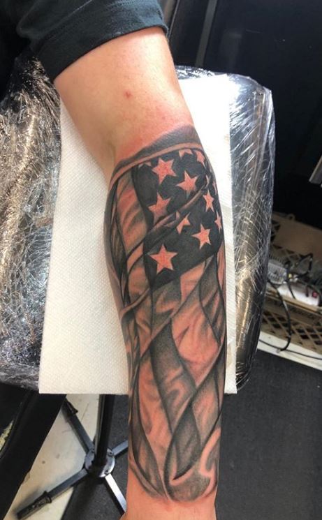 American Flag Tattoos On Forearm