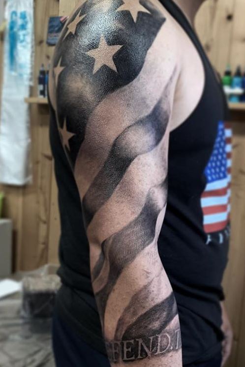 Patriotic American Flag Tattoo Ideas  Tattoo Glee