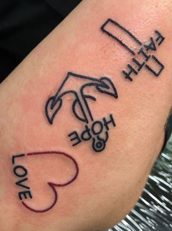 Faith Hope Love Tattoos | Freundschaftstattoo, Tattoo Ideen