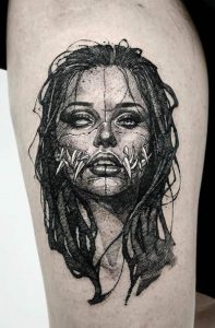 145 Very Dark & Creative Blackwork Tattoos - Tattoo Me Now