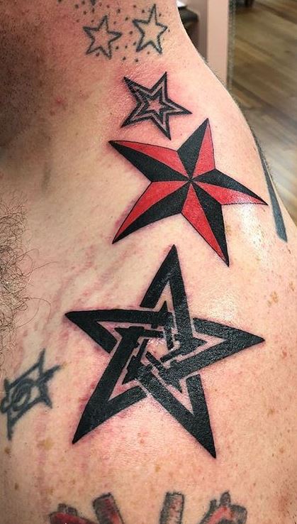 What is the meaning of a red and black star tattoo  Quora