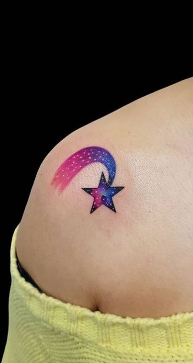 35 Trendy Shooting Star Tattoos, Ideas, Designs & Meanings - Tattoo Me Now